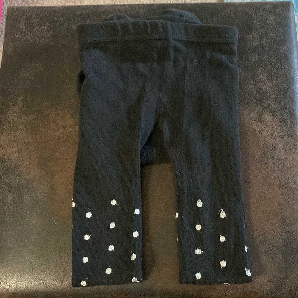 Sparkli polkadotted black sweater tights size 2t/3t